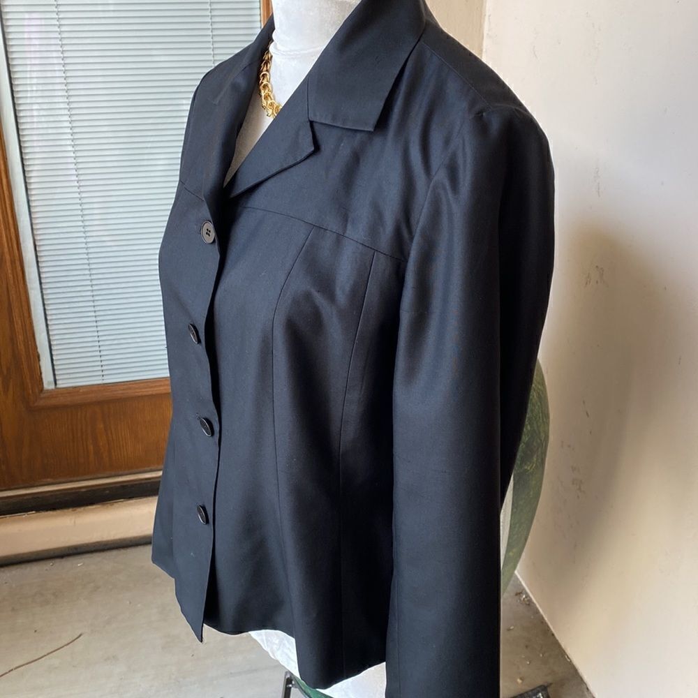 Black button front Harold’s jacket size 8 - Picture 3 of 8